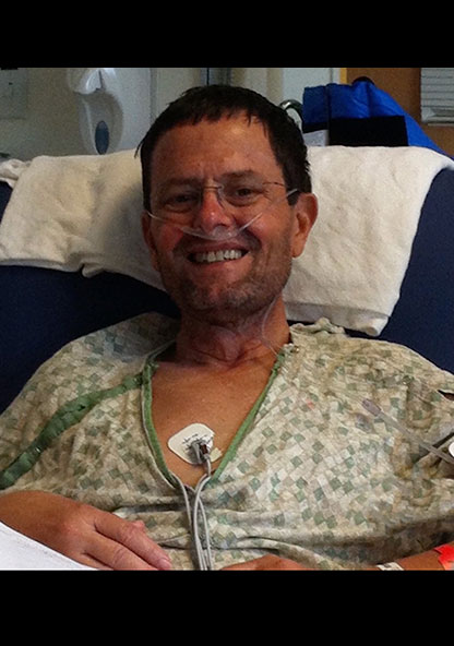 Bill Lathrop in Spohn Hospital after waking up from Sudden Cardiac Death