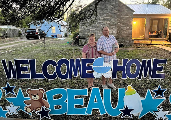 Welcome Home Beau Sign