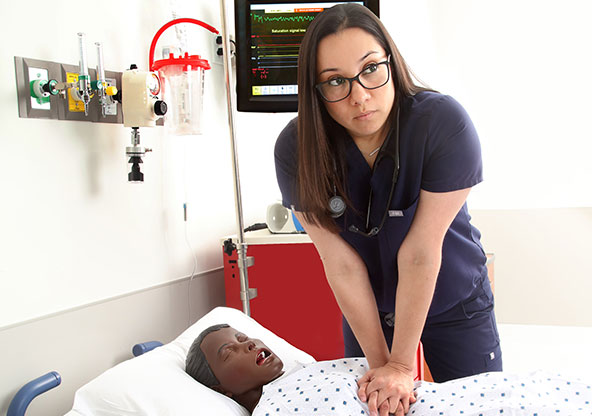 Med surg nurse participates in simulation lab at CHRISTUS Health