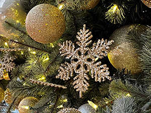 Snowflake on Christmas Tree