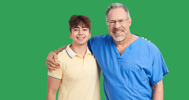 Dr. Lee with a teenage neurology patient