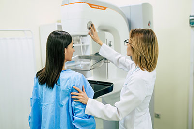 Young woman is having mammography examination